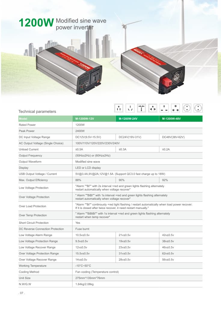 1200W Modified Sine Wave Power Inverter product image