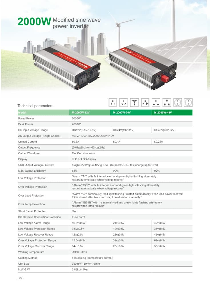 2000W Modified sine wave product image