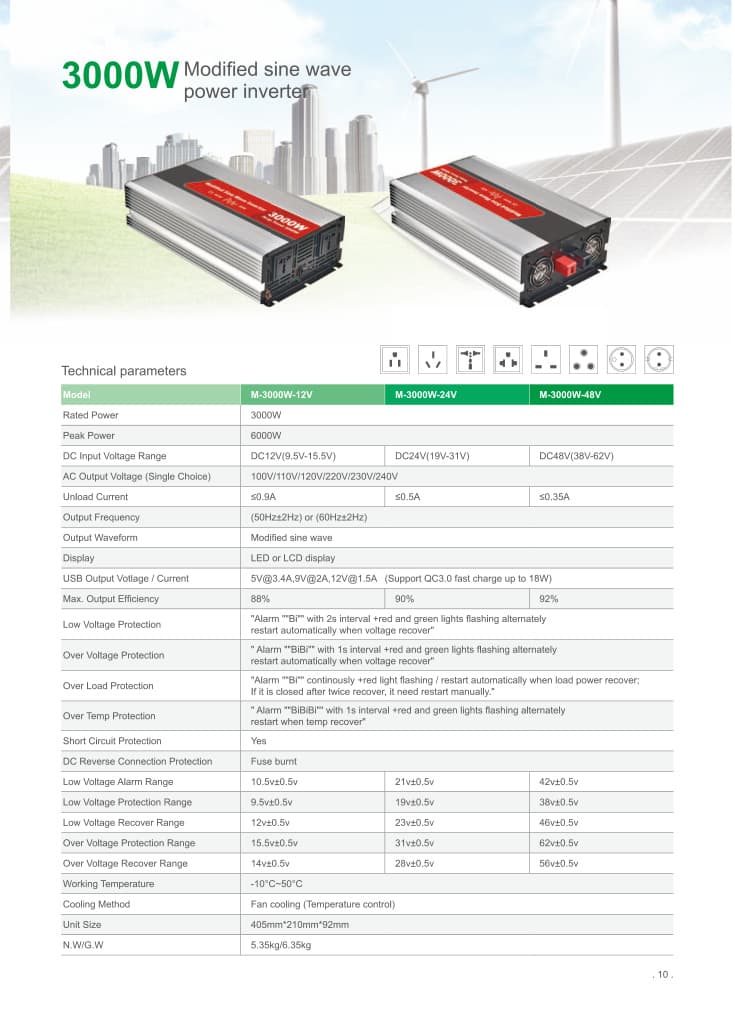 3000W Modified sine wave product image
