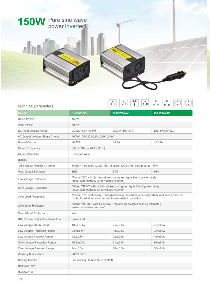 150W Pure Sine Wave Power Inverter product photo