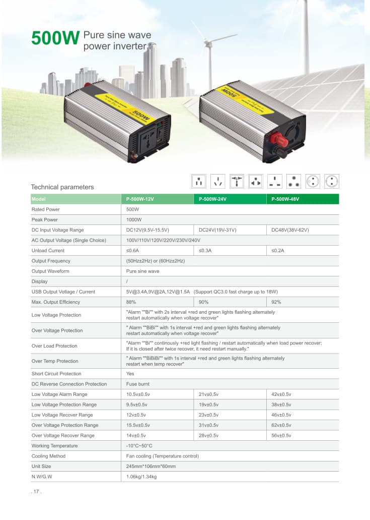 500W Pure Sine Wave Power Inverter product photo