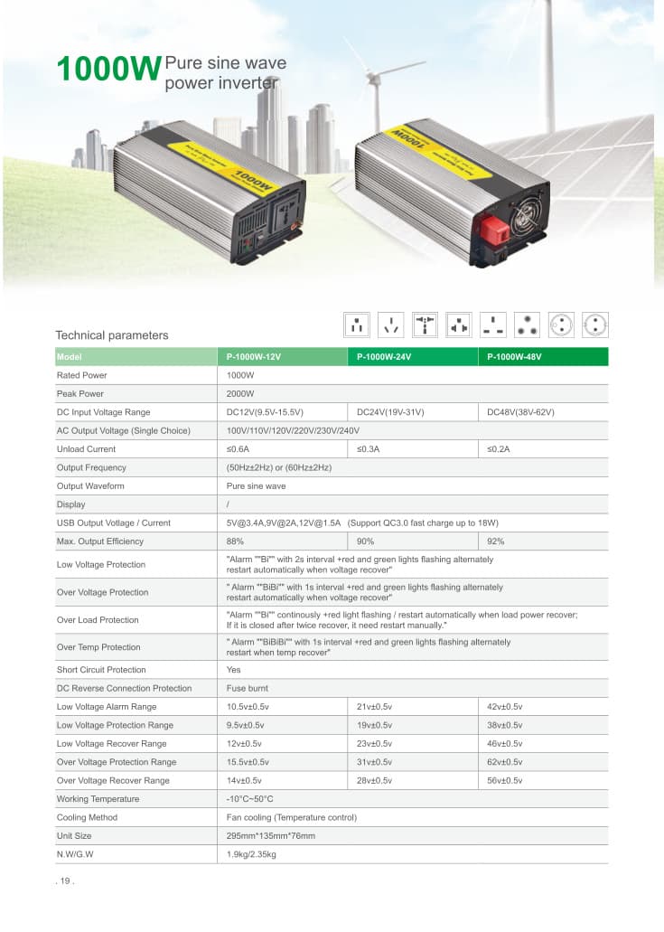 1000W Pure sine wave product photo