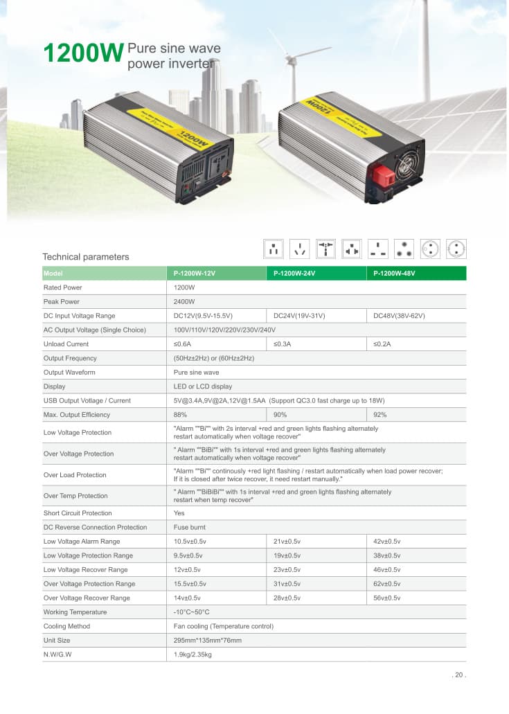 1200W Pure sine wave product photo