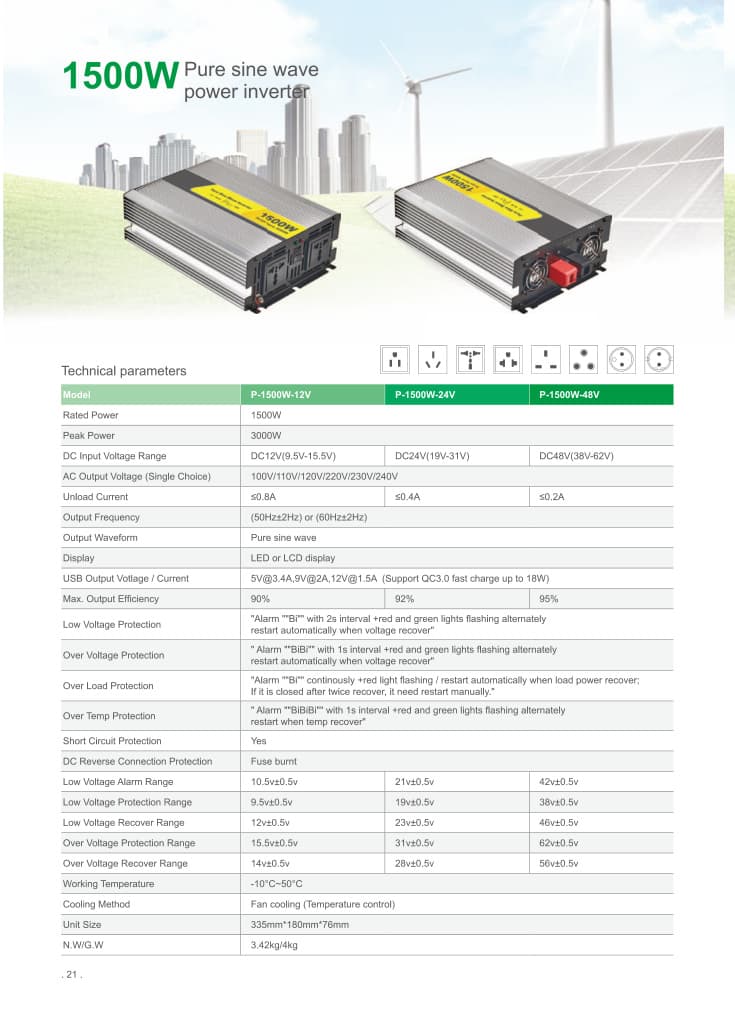 1500W Pure sine wave product photo