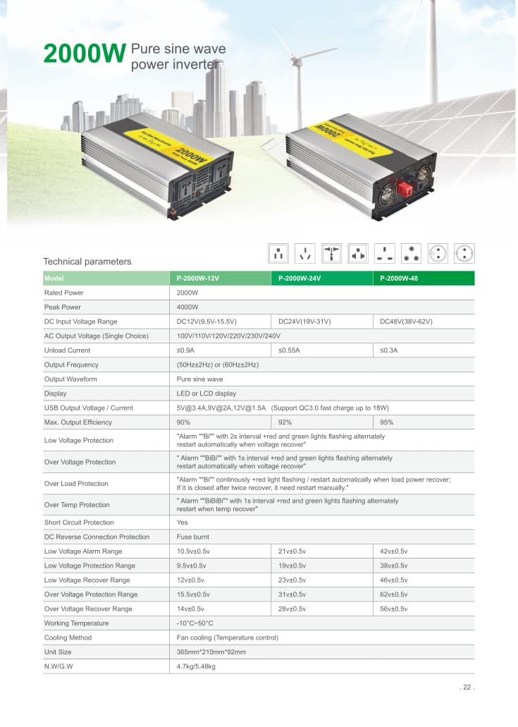 2000W Pure Sine Wave Power Inverter product photo