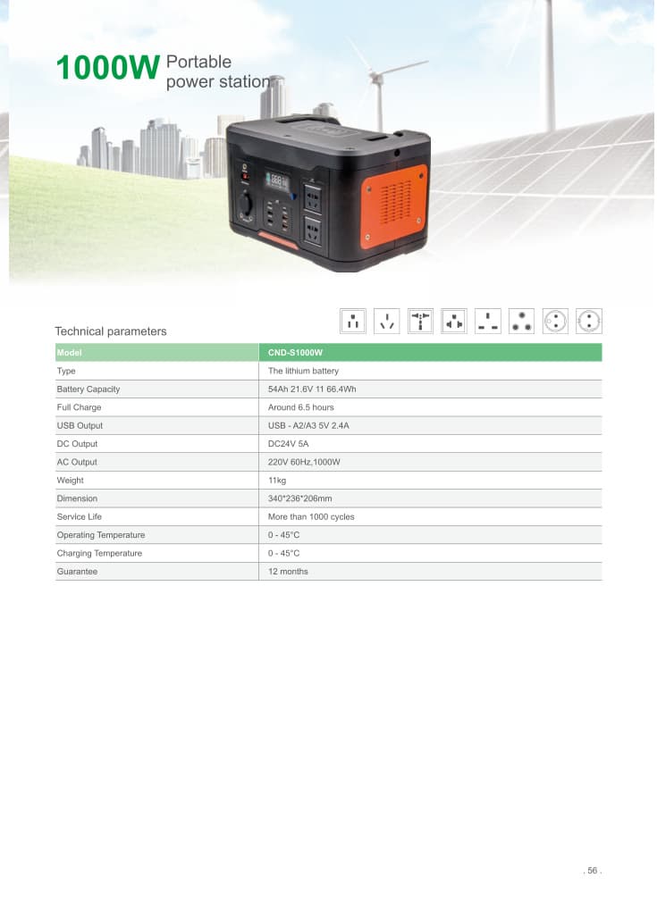 1000W Portable Power Station product photo