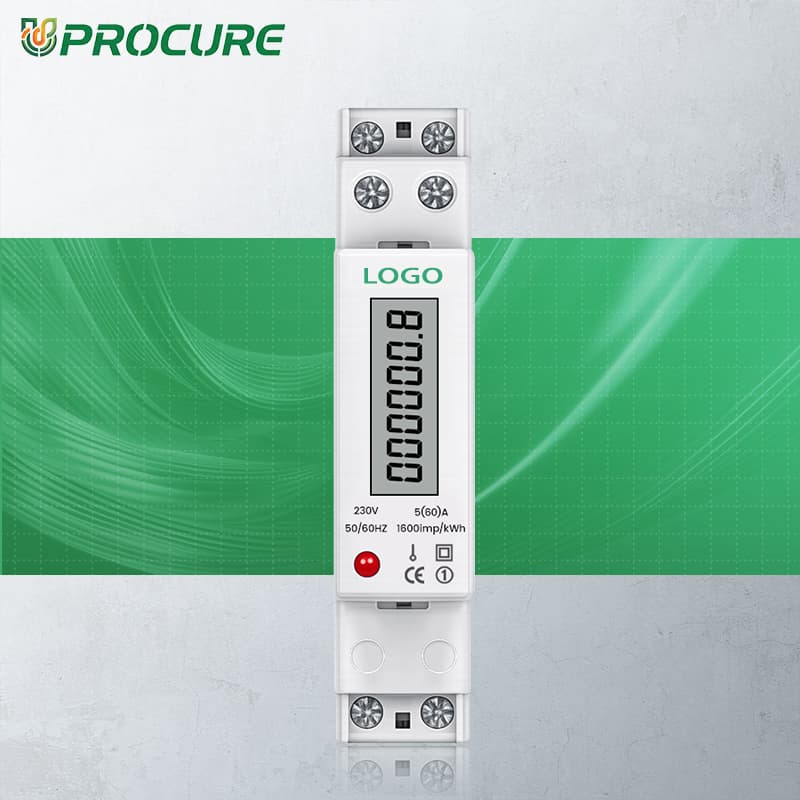 ADD 18mm 1P Single-Phase DIN Rail Energy Meter 5(60)A 230V Class 1