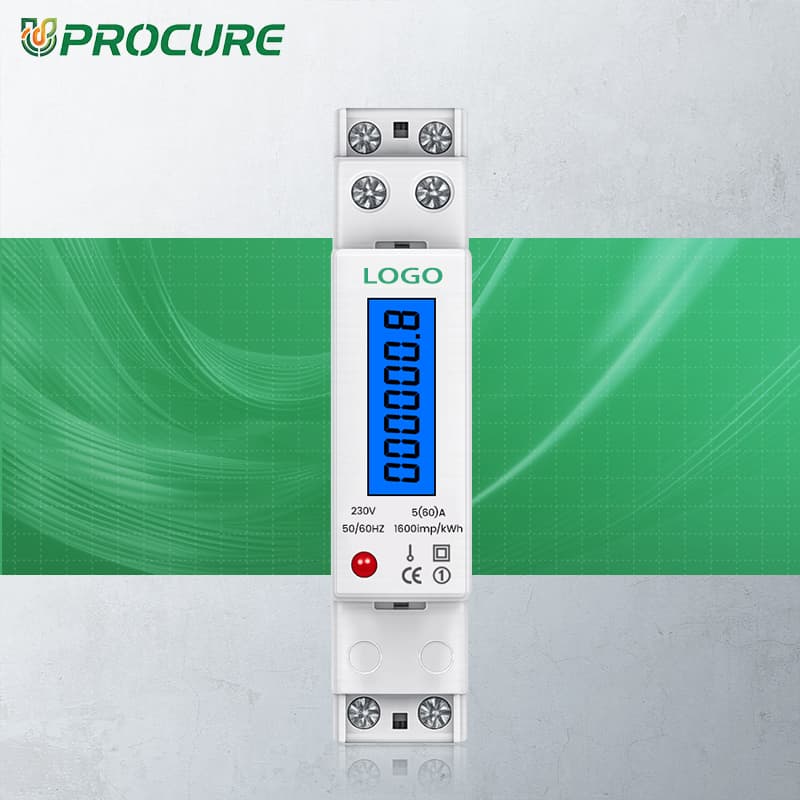 ADD 18mm 1P Single-Phase DIN Rail Energy Meter 5(60)A 230V Class 1