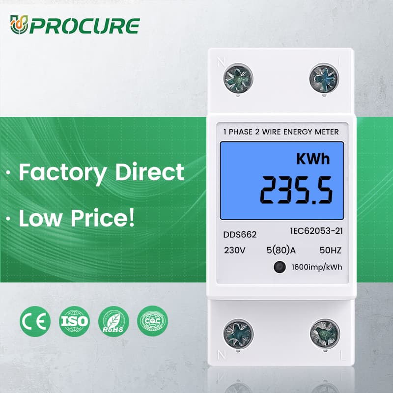 DDS Single-Phase DIN Rail Energy Meter DDS662 DDS667 DDS668 Series 110V 230V