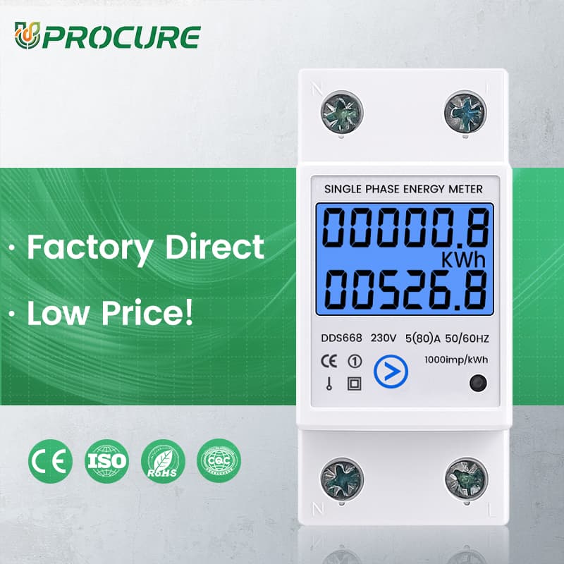 DDS Single-Phase DIN Rail Energy Meter DDS662 DDS667 DDS668 Series 110V 230V