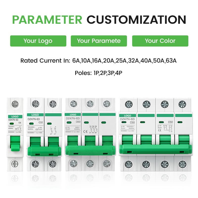 MCB 2P AC 6 – 63A Circuit breaker