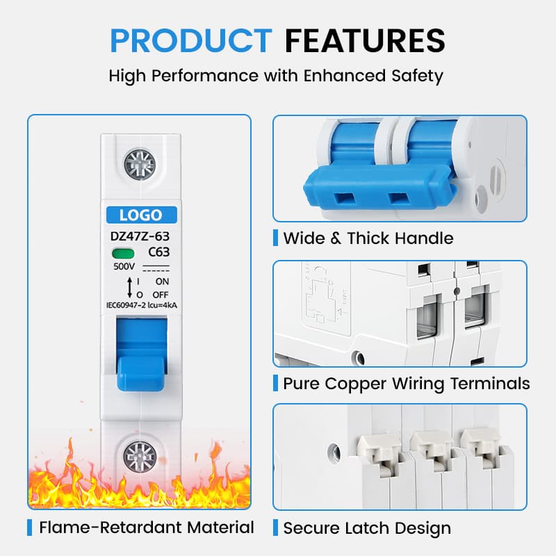 MCB 3P DC 6 – 63A Circuit Breaker