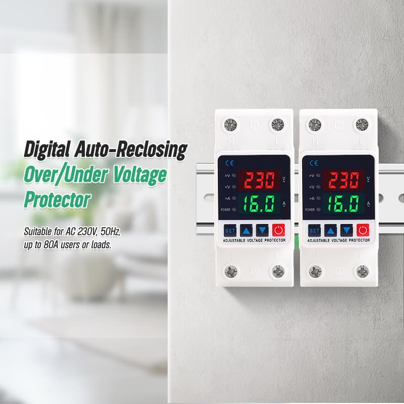 PN2-VA2 Self-Resetting Over/Under Voltage Protector 40A–80A