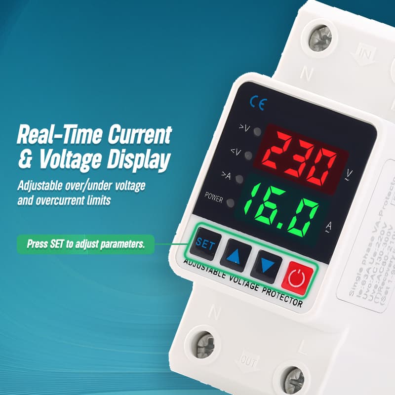 PN2-VA2 Self-Resetting Over/Under Voltage Protector 40A–80A
