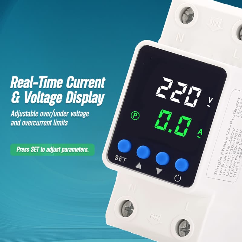 PN2-VA3 Self-Resetting Over/Under Voltage Protector 40A–80A