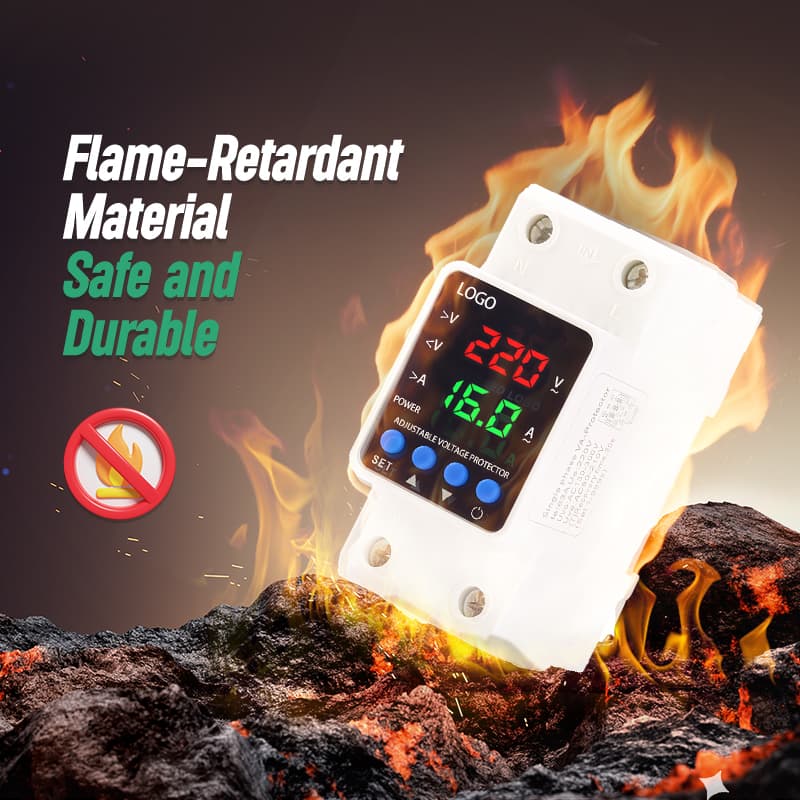 PN2-VA5 Self-Resetting Voltage Protector with Digital Display Logo Customization