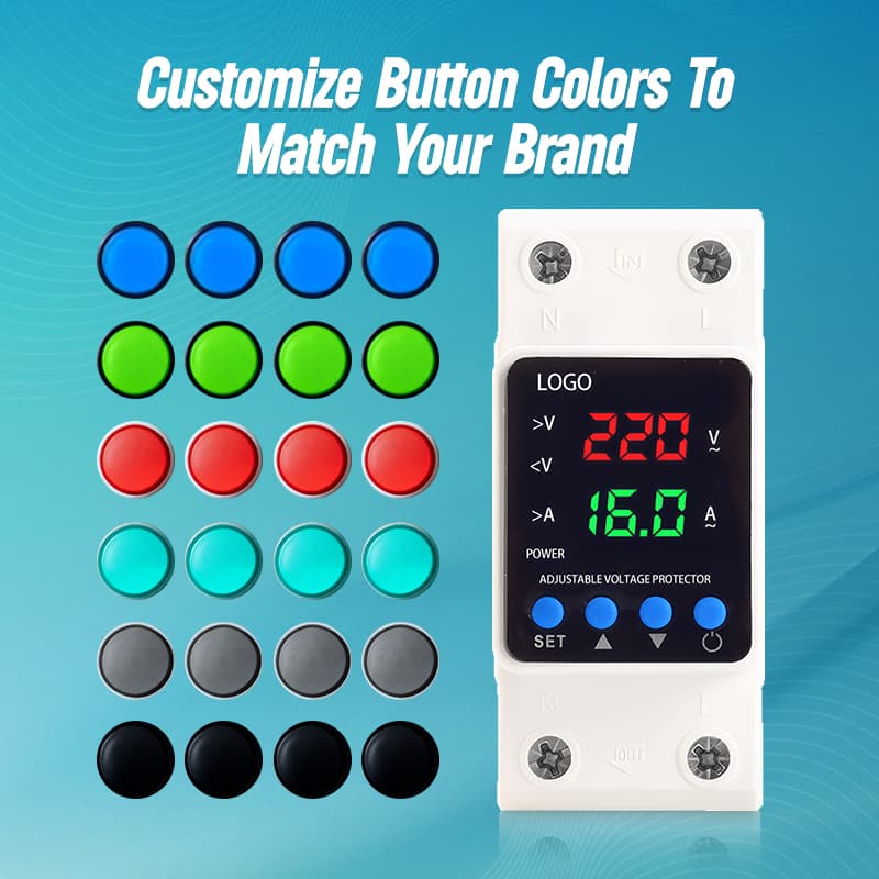PN2-VA5 Self-Resetting Voltage Protector with Digital Display Logo Customization