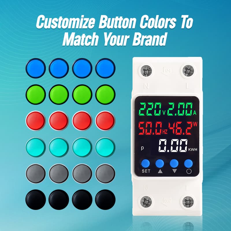 PN2-VAFD 5-in-1 Self-Resetting Voltage Protector with Voltage, Current, Power, Frequency & kWh Meter