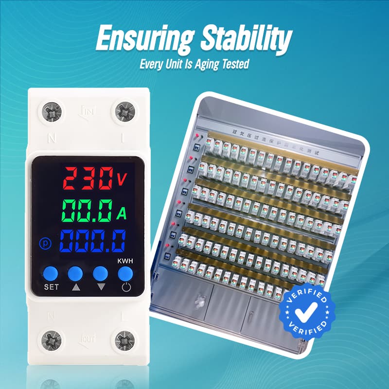 PN2-VAK Self-Resetting Voltage Protector with kWh Energy Meter 40A–80A