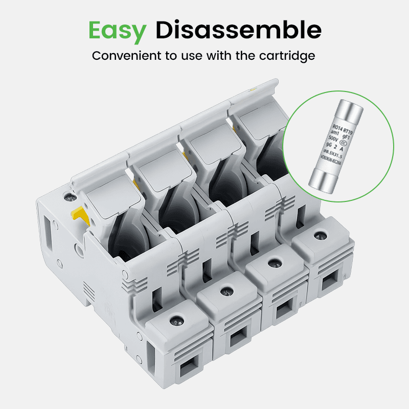 RT18-125AM 3P DIN Rail Fuse Holder 125A 690V