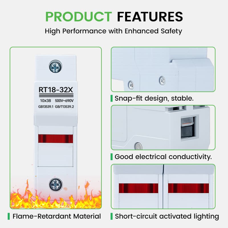 RT18-32X 2P DC Fuse Holder 32A 500V
