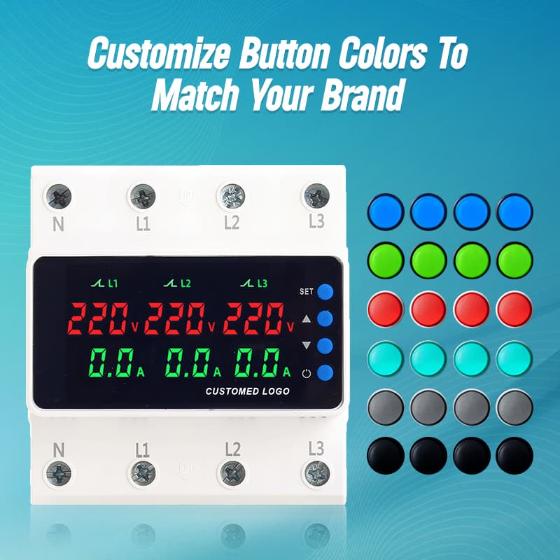 STATS-06 3-Phase 4-Wire Over/Under Voltage & Current Protector with Multi-Protection