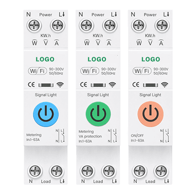 SRP-L Tuya WiFi Smart Reclosing Leakage Protector 63A with Prominent Physical Button and Energy Metering